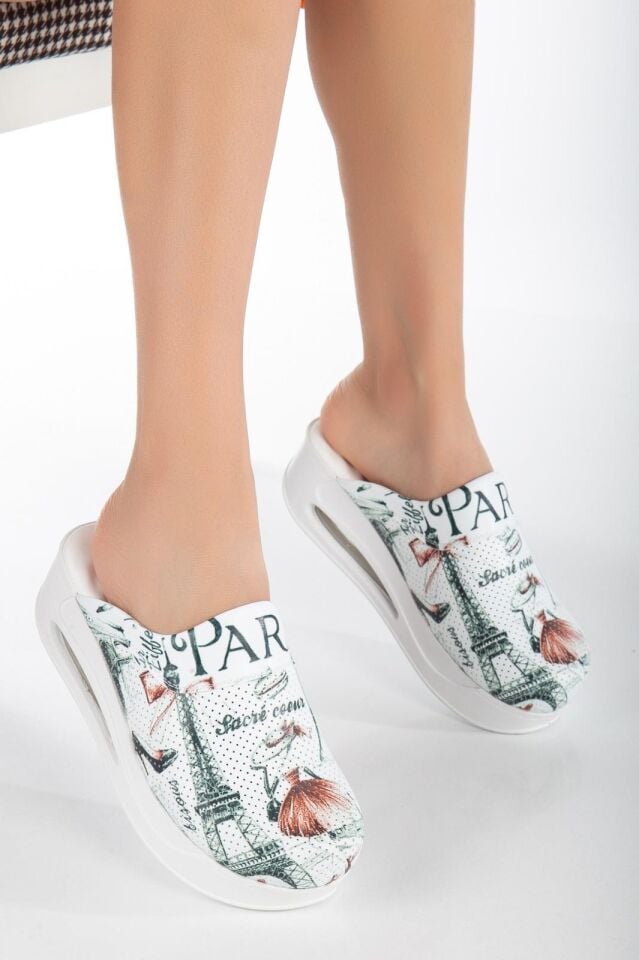 Air Taban Doktor Hemşire Hastane Aşçı Terliği Desenli 457