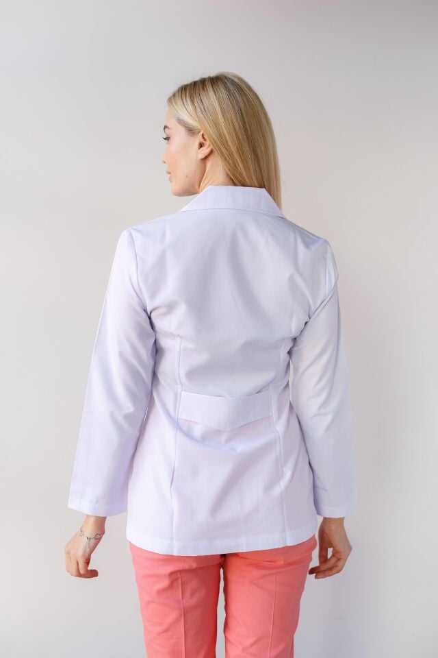 Gömlek Yaka Kadın Doktor Öğretmen Hemşire Laboratuvar Çeket