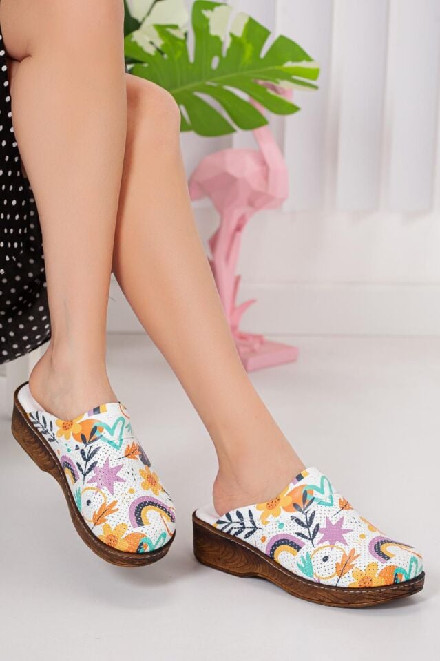 Ahşap Görünümlü Kadın Sabo Terlik 533