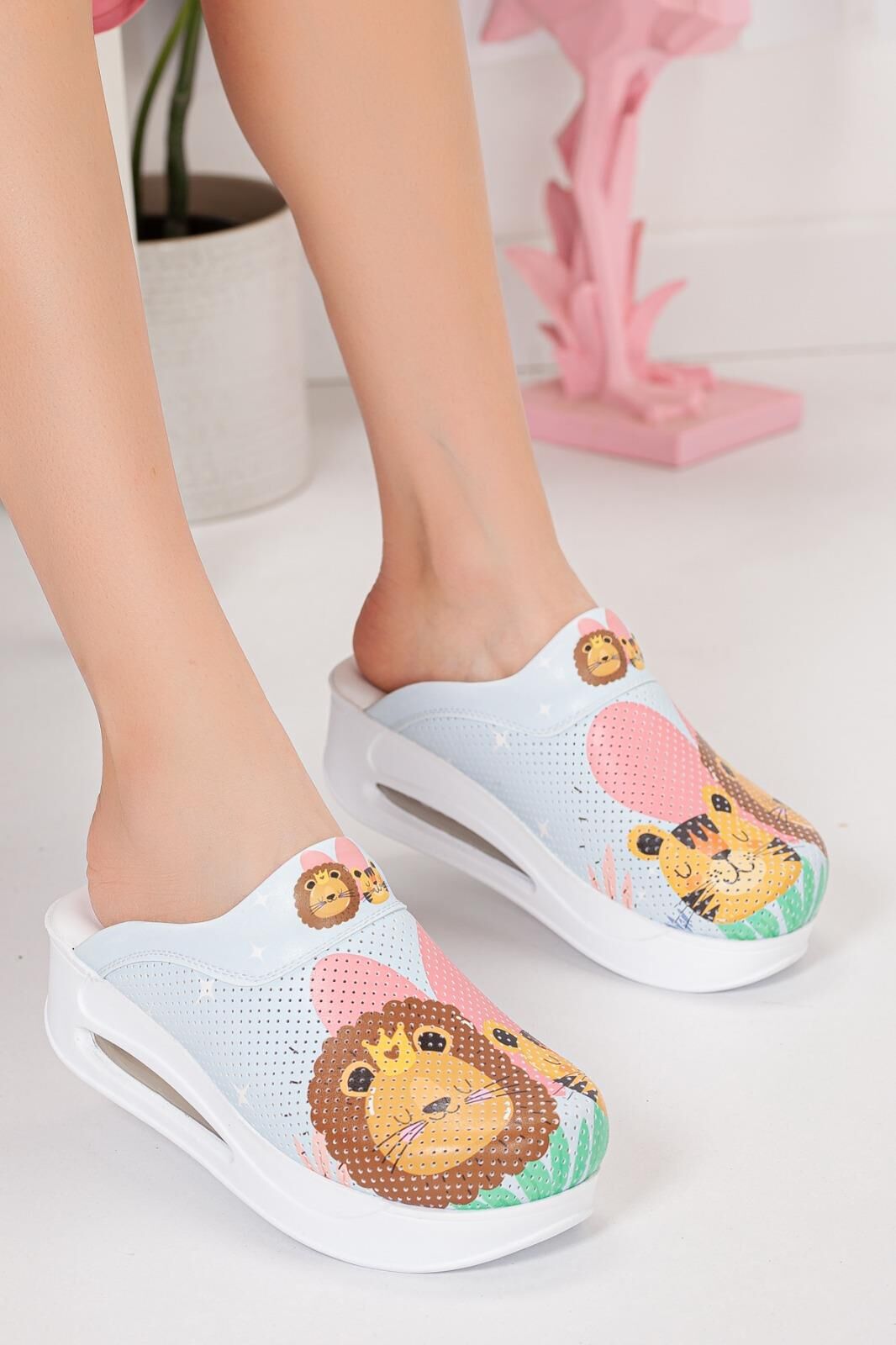 Air Taban Doktor Hemşire Hastane Aşçı Terliği Desenli 441