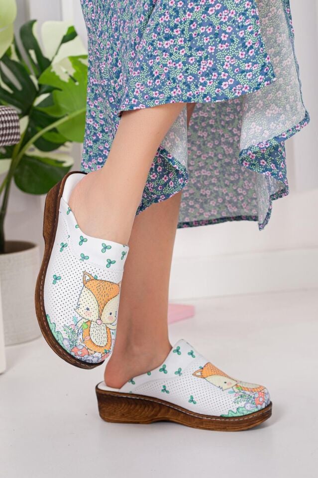 Ahşap Görünümlü Kadın Sabo Terlik 540