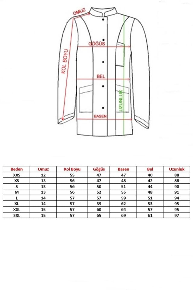 Gömlek Yaka Kadın Doktor Öğretmen Hemşire Laboratuvar Önlüğü