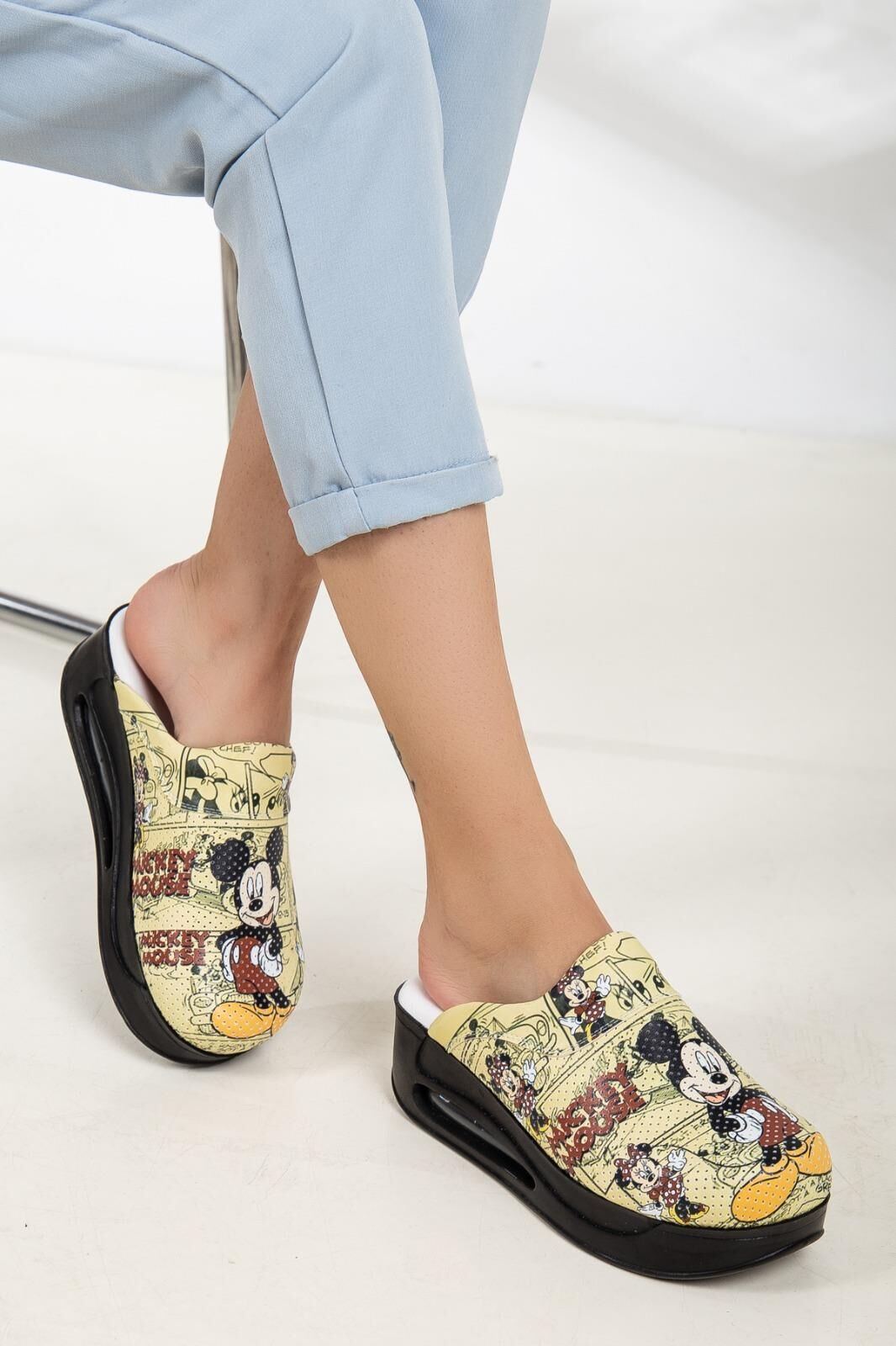 Air Taban Doktor Hemşire Hastane Aşçı Terliği Desenli 444