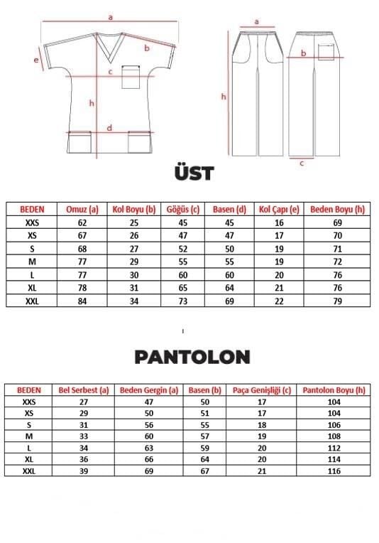 Kadın Likralı Yarasa Kol Hemşire Doktor Takım Avcı Yeşili