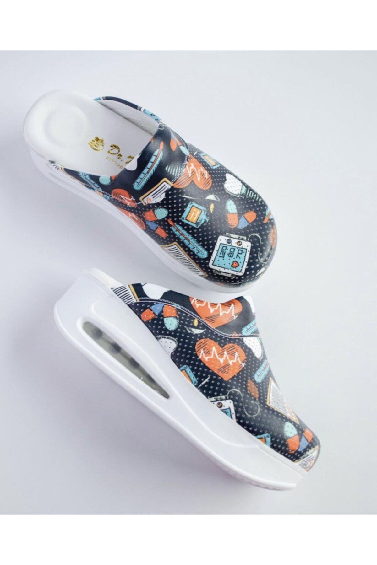 Air Taban Doktor Hemşire Hastane Aşçı Terliği Desenli 914