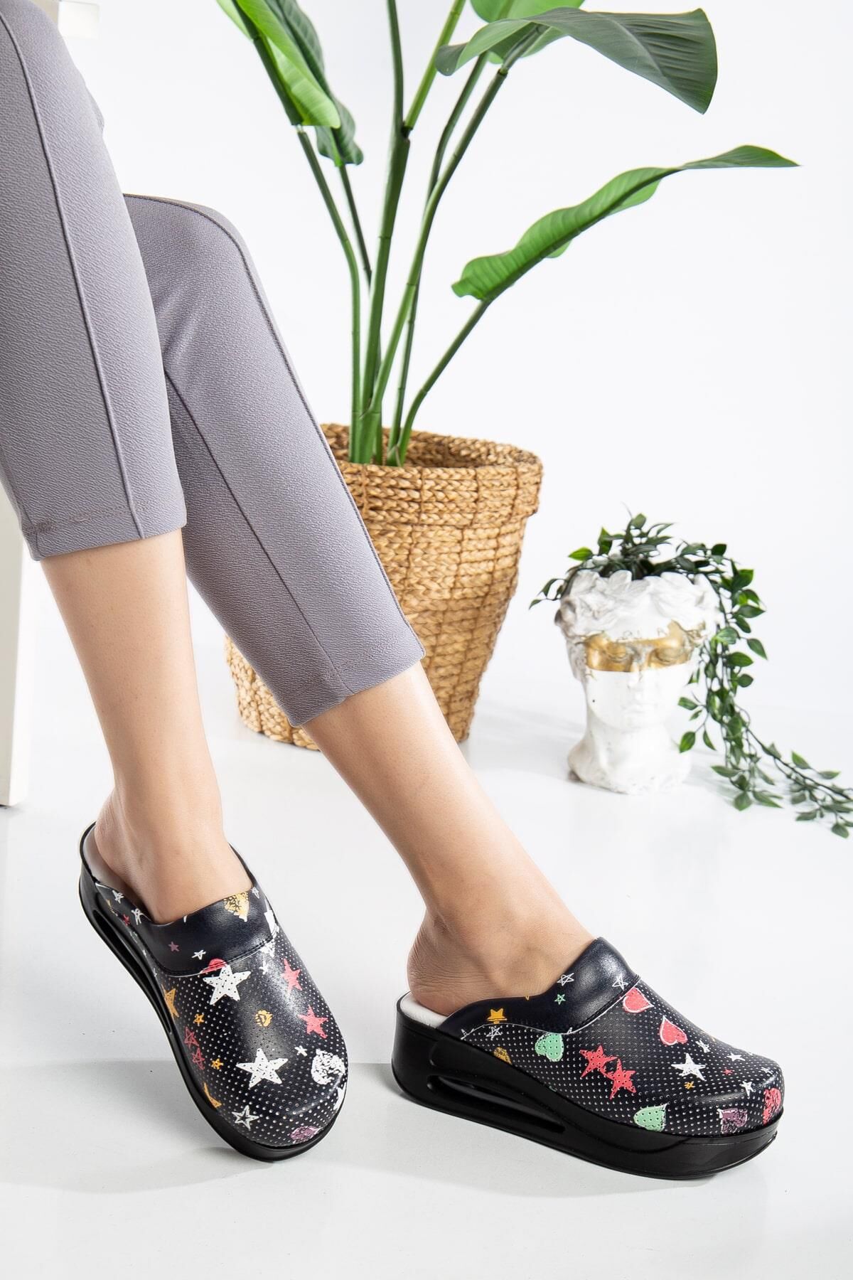 Air Görünümlü Sabo Terlik 458 Siyah