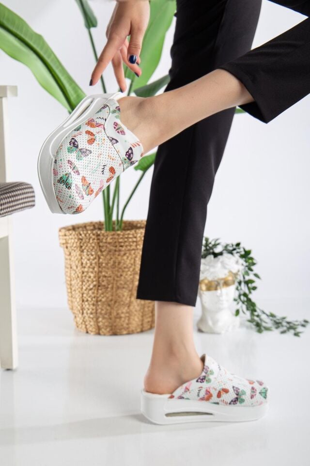 Air Taban Doktor Hemşire Hastane Aşçı Terliği Desenli 471