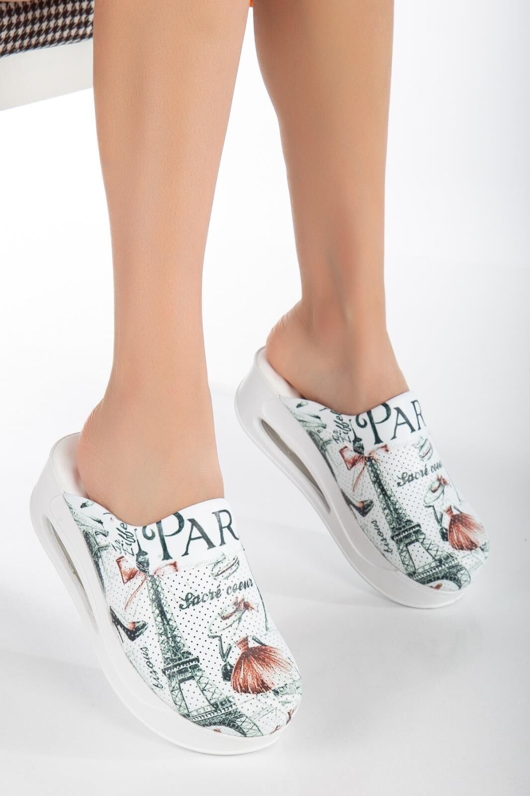 Air Taban Doktor Hemşire Hastane Aşçı Terliği Desenli 457