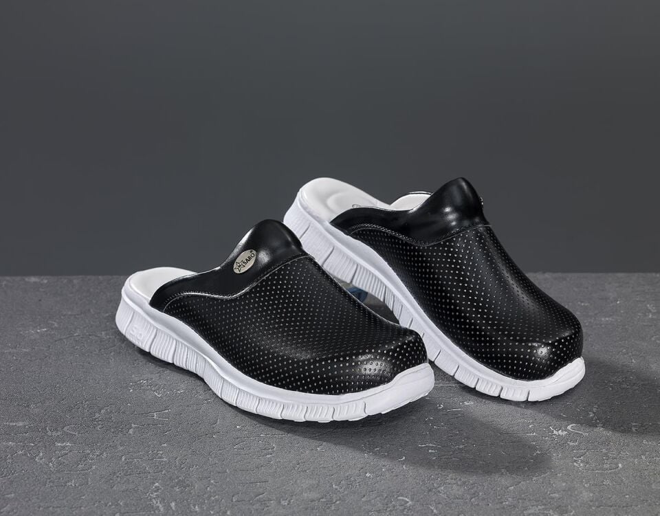 Hafif Taban Doktor Hemşire Hastane Aşçı Terliği 1001 Siyah