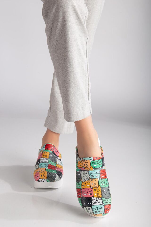 Air Taban Doktor Hemşire Hastane Aşçı Terliği 919 Kedi Desen