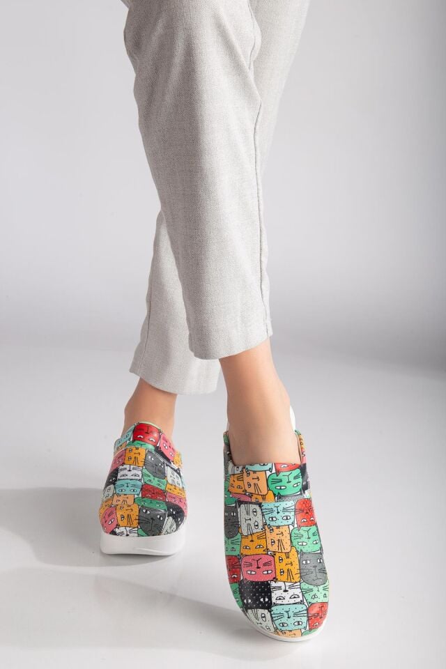 Air Taban Doktor Hemşire Hastane Aşçı Terliği 919 Kedi Desen