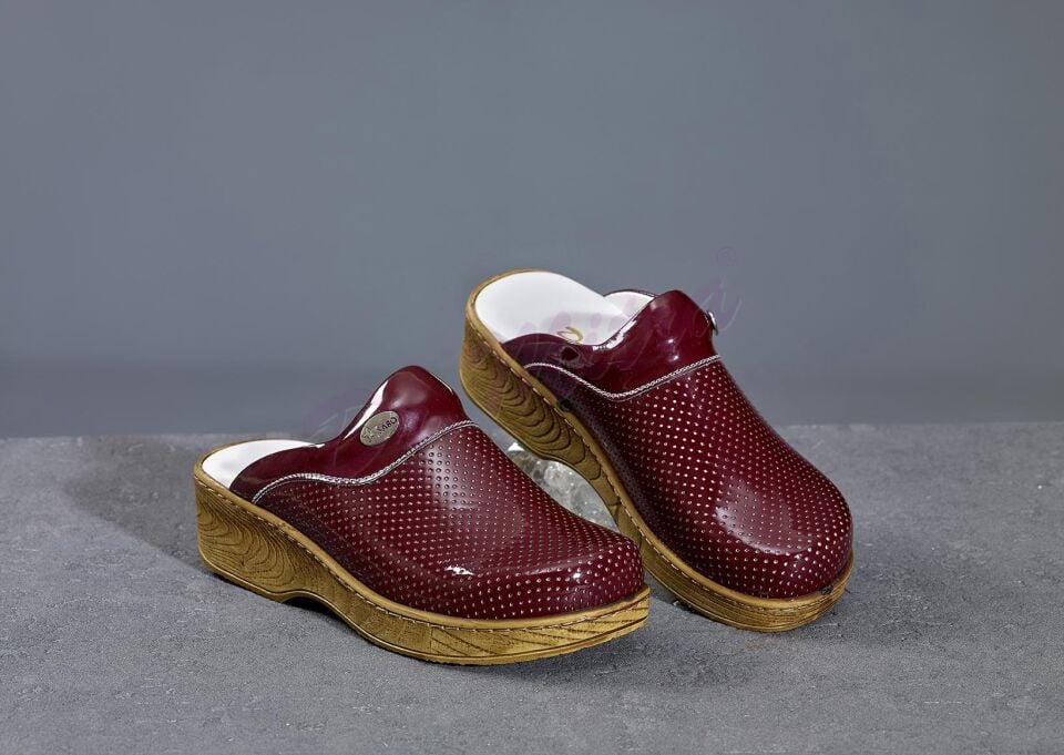 Ahşap Görünümlü Sabo Terlik 601 Bordo