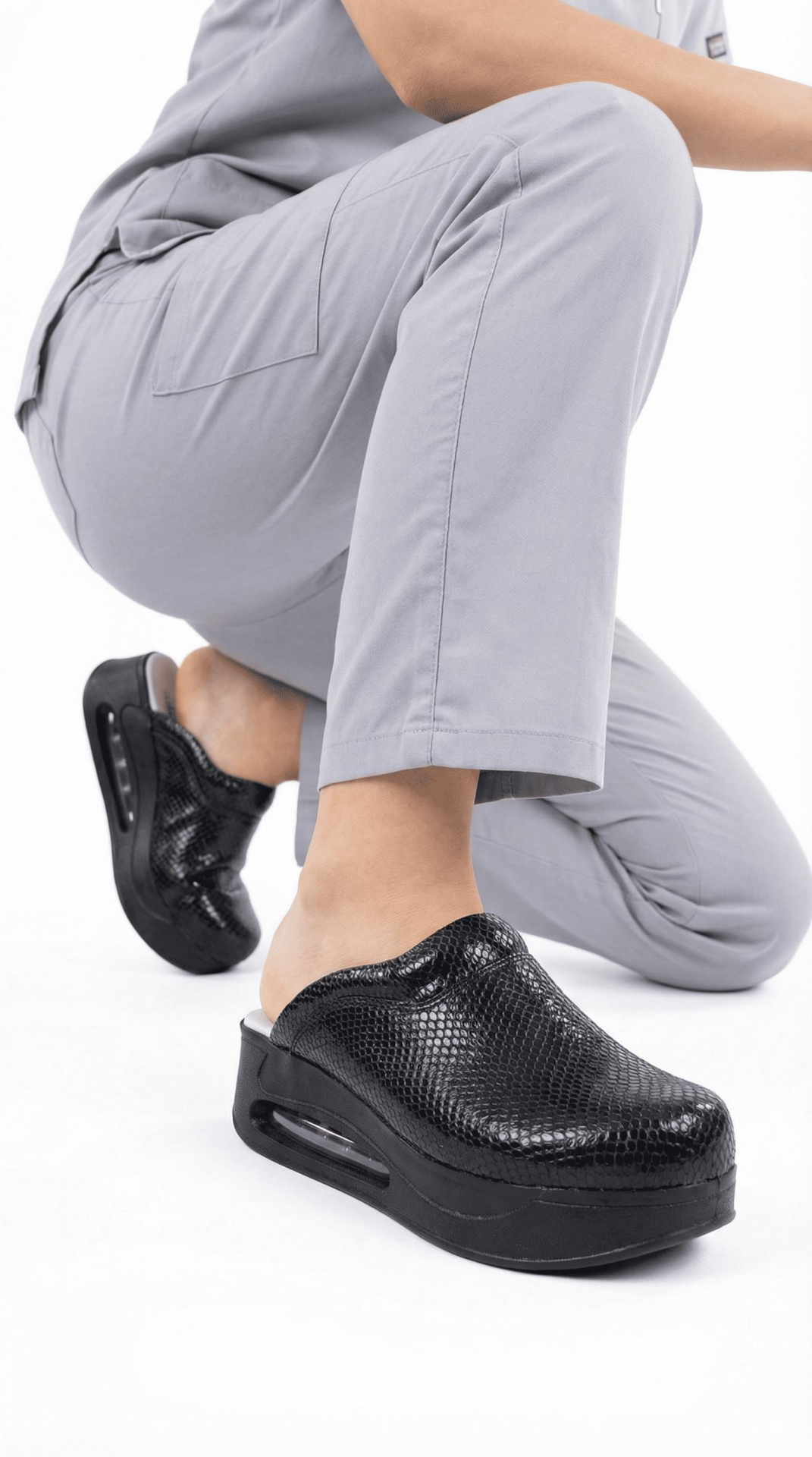 Ortopedik Air Taban Sabo Terlik Hemşire Doktor Medikal Günlük 405 Siyah