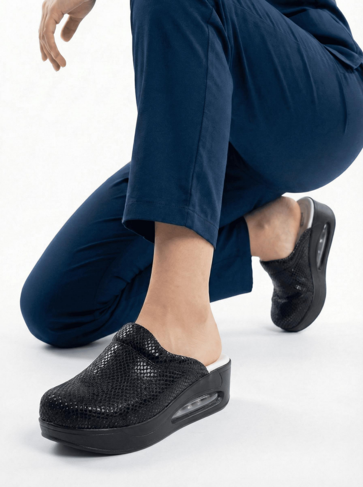 Ortopedik Air Taban Sabo Terlik Hemşire Doktor Medikal Günlük 405 Siyah