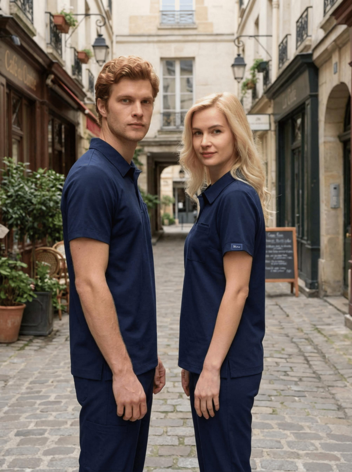 Kadın Paris Model Lacivert Likralı Cerrahi Hemşire Doktor Hastane Takımı