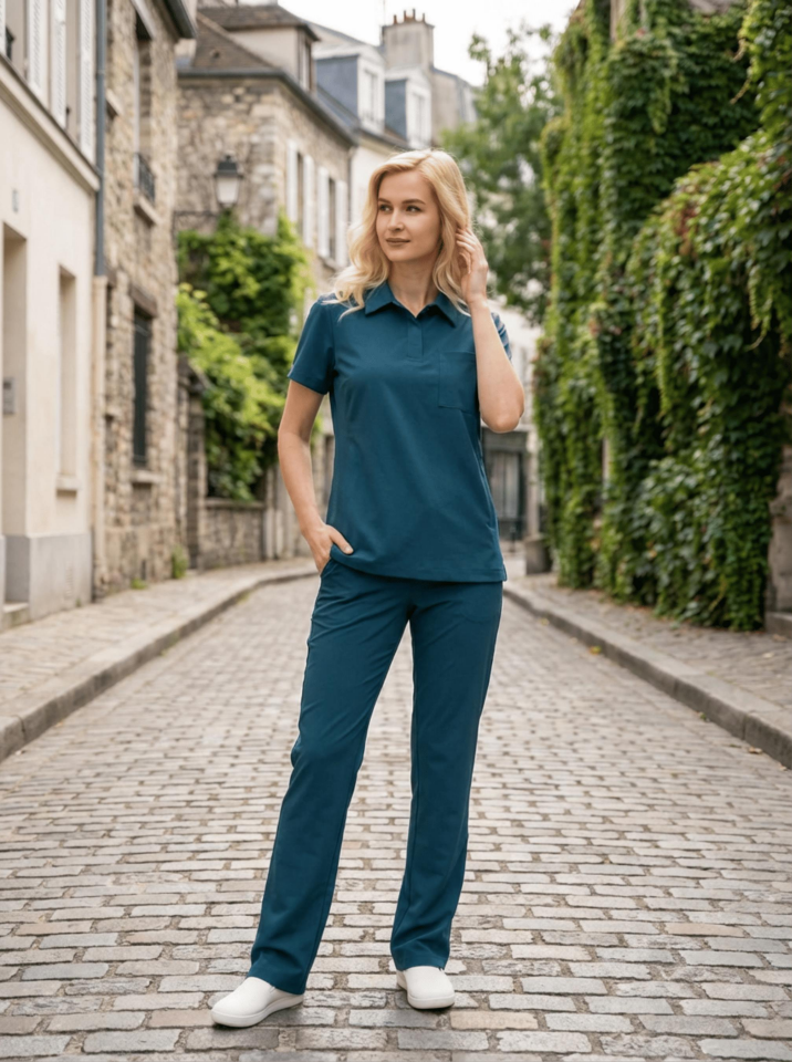 Kadın Paris Model Petrol Yeşili Likralı Cerrahi Hemşire Doktor Hastane Takımı