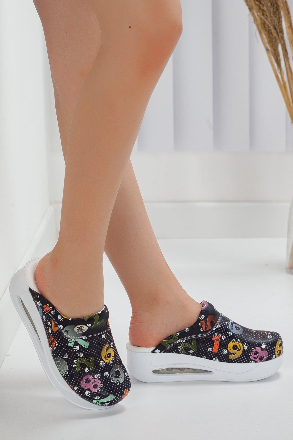 Air Taban Doktor Hemşire Hastane Aşçı Terliği Desenli 945