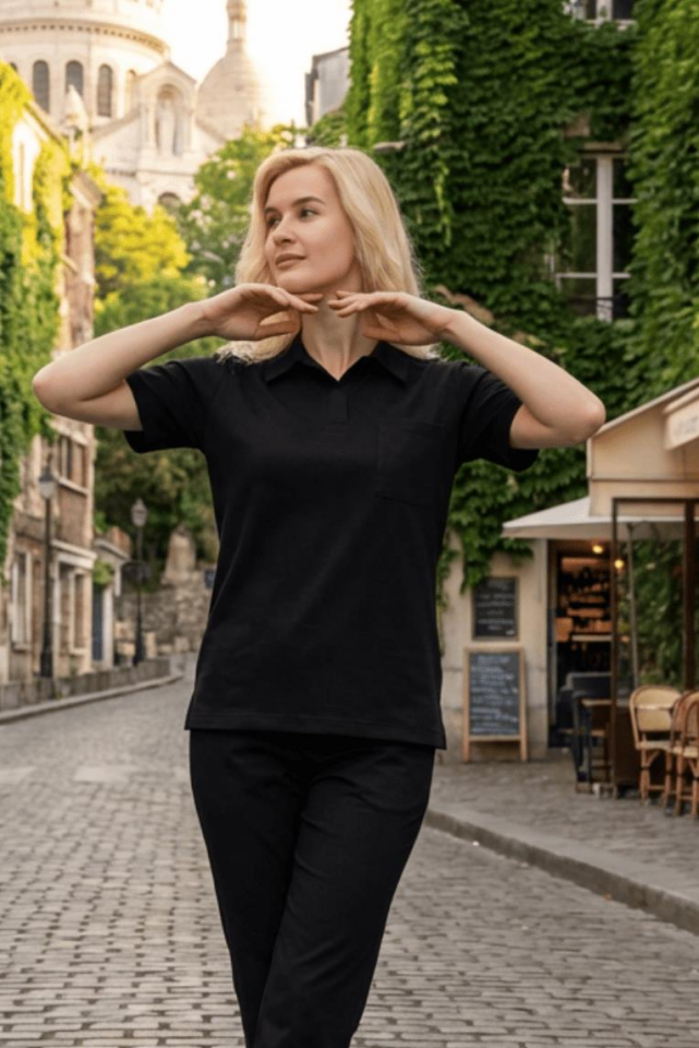 Kadın Paris Model Siyah Likralı Cerrahi Hemşire Doktor Hastane Takımı