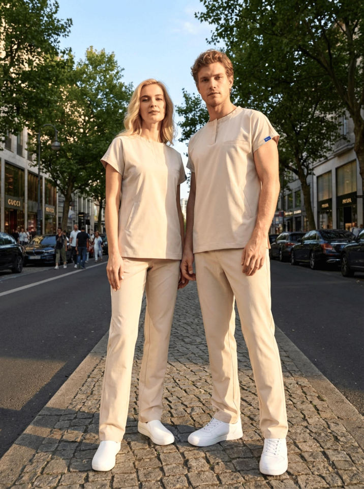 Erkek Berlin Model Likralı Cerrahi Hemşire Doktor Takım