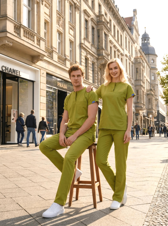 Erkek Berlin Model Likralı Cerrahi Hemşire Doktor Takım