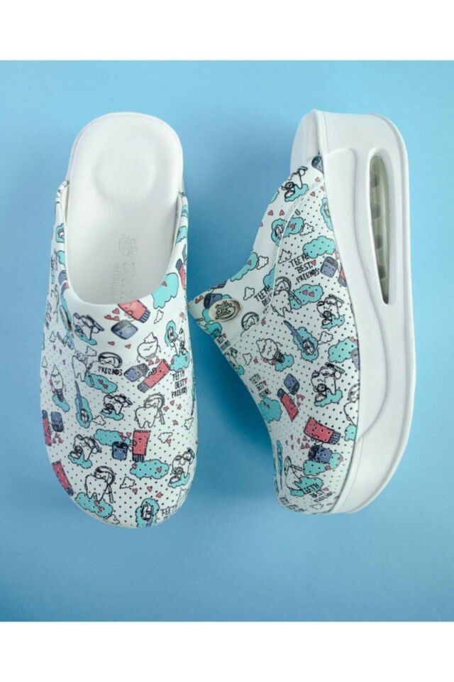 Air Taban Doktor Hemşire Hastane Aşçı Terliği Desenli 971