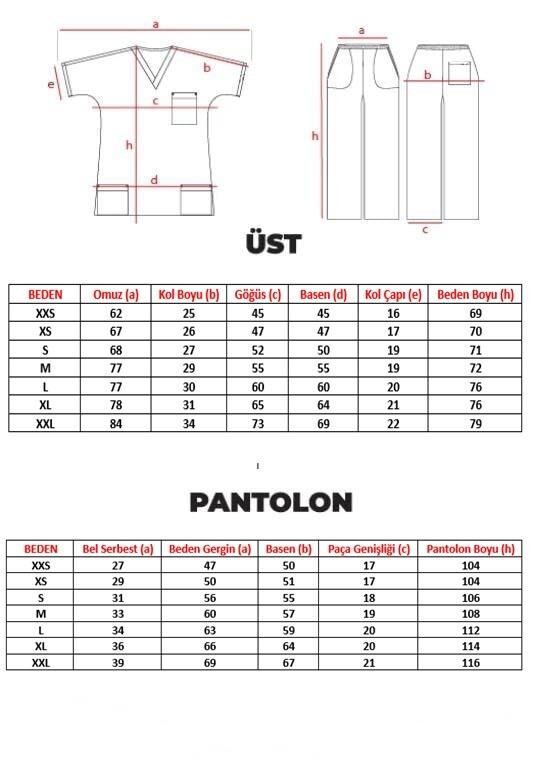 Kadın Likralı Yarasa Kol Hemşire Doktor Beyaz Tansiyon Desenli Tek Üst Forma