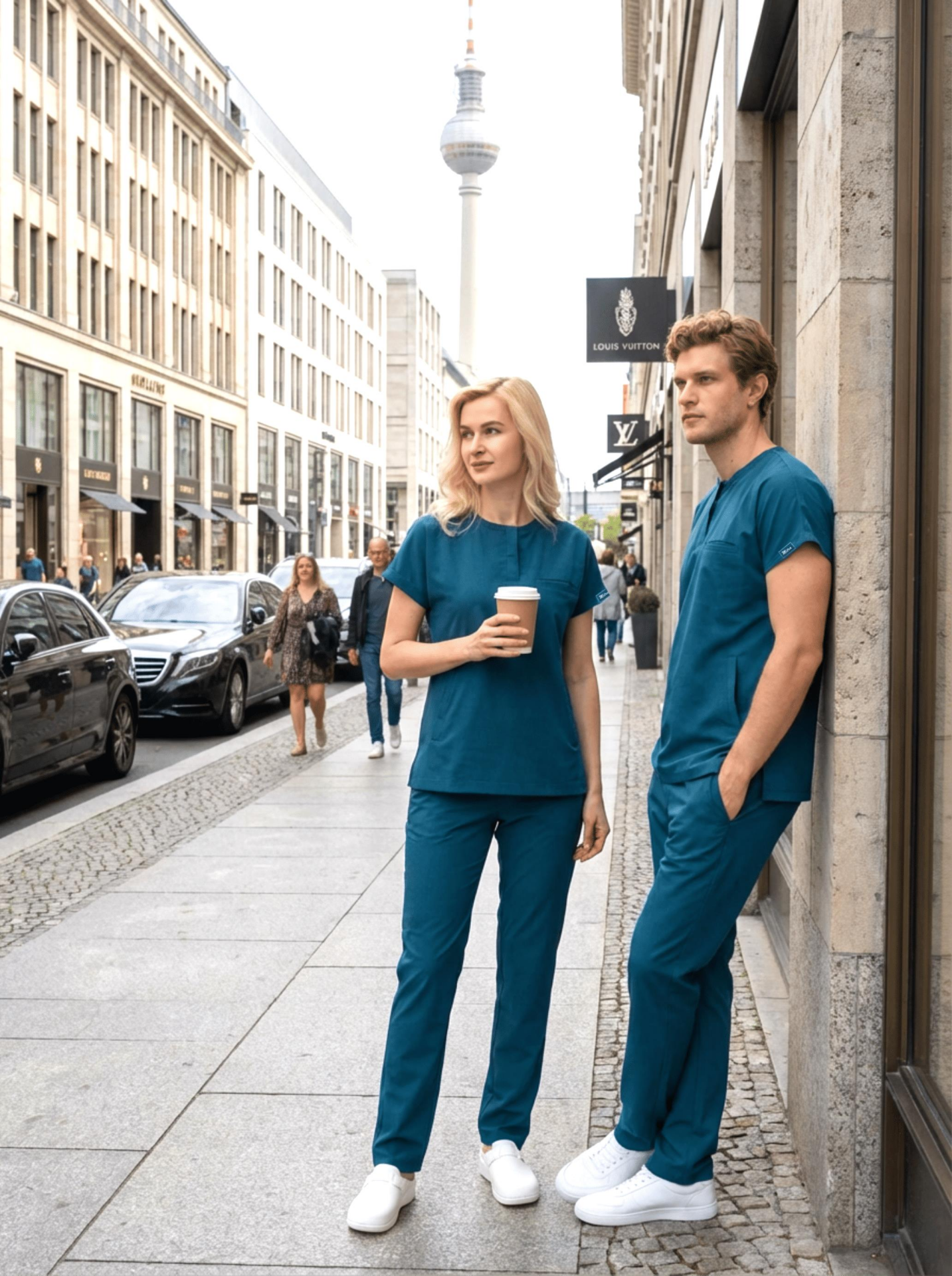 Erkek Berlin Model Likralı Cerrahi Hemşire Doktor Takım