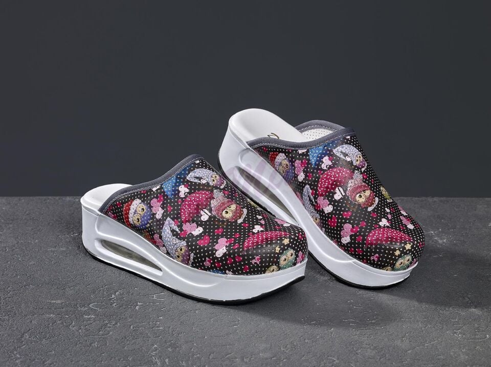 Air Taban Doktor Hemşire Hastane Aşçı Terliği Desenli 988