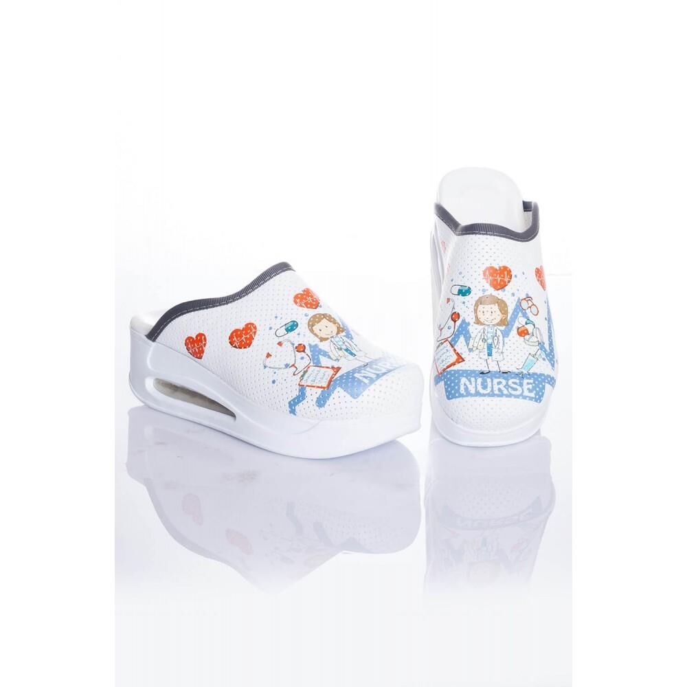 Air Taban Doktor Hemşire Hastane Aşçı Terliği Desenli 993