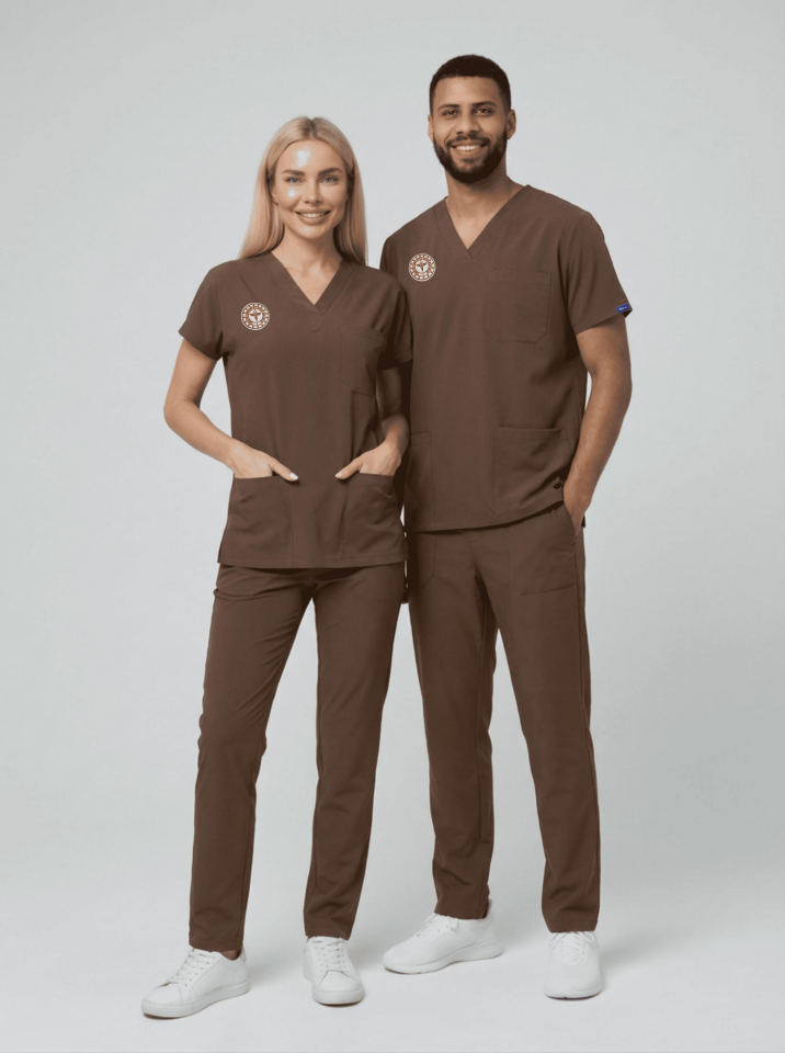 Diğer Sağlık Meslek Mensupları | Yönetmeliğe Uygun Kahverengi Üniformalar Unisex