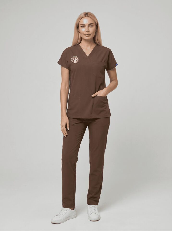 Diğer Sağlık Meslek Mensupları | Yönetmeliğe Uygun Kahverengi Üniformalar Unisex