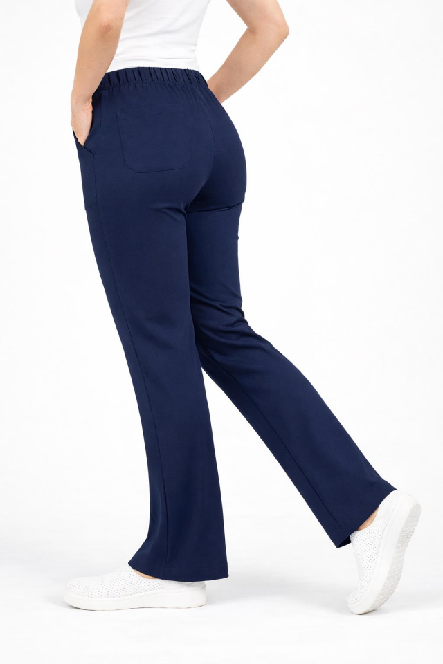 Likralı Lacivert İspanyol Paça Tek Alt Pantolon – Hemşire Doktor Forması