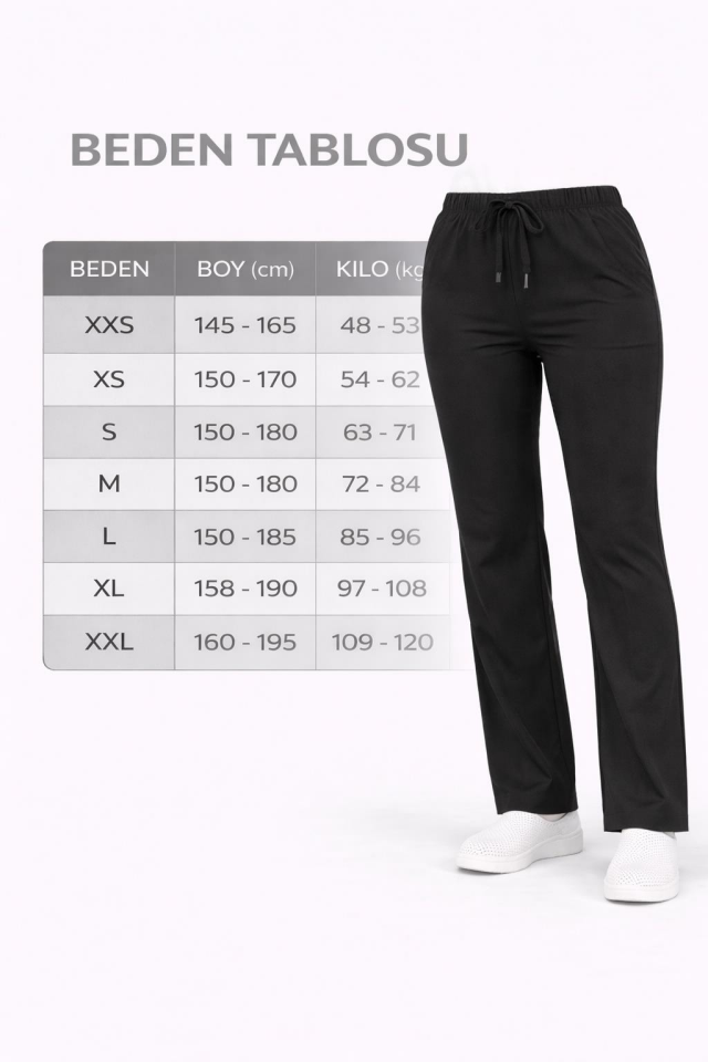 Likralı Lacivert İspanyol Paça Tek Alt Pantolon – Hemşire Doktor Forması