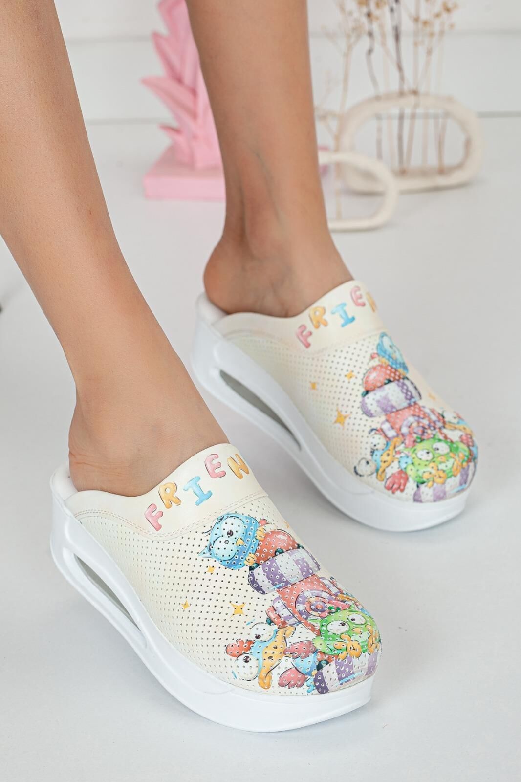 Air Taban Doktor Hemşire Hastane Aşçı Terliği Desenli 424