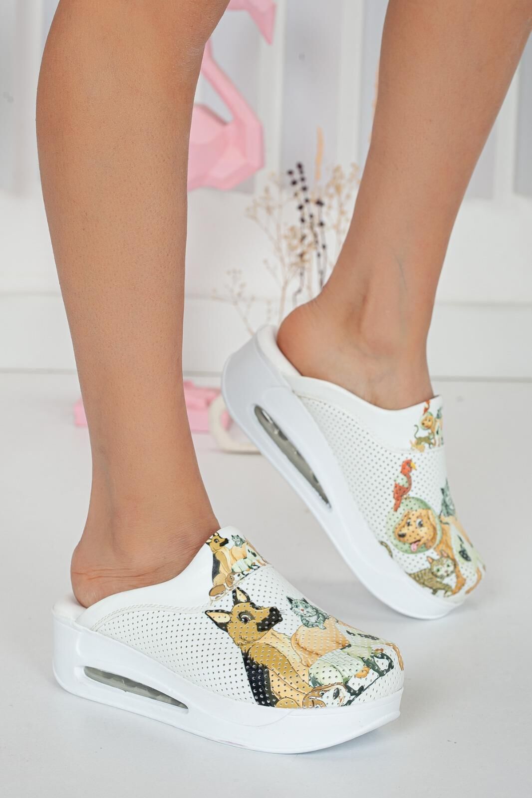 Air Taban Doktor Hemşire Hastane Aşçı Terliği Desenli 425