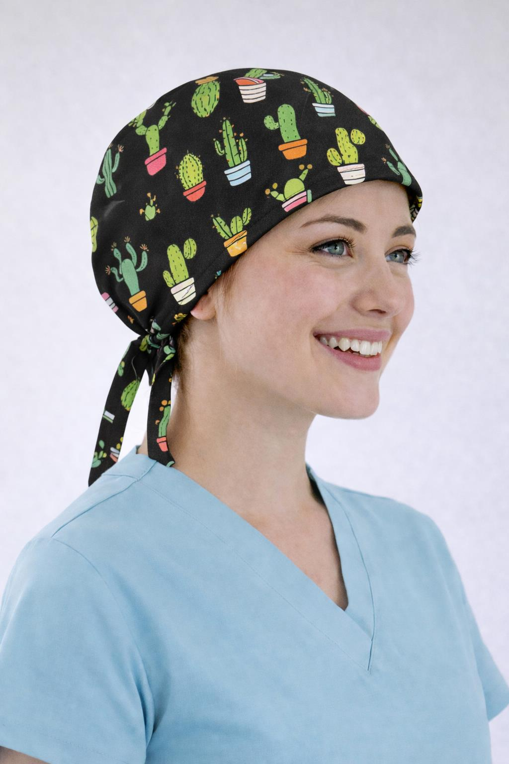 Cerrahi Bone Medikal Doktor Hemşire Hastane Bonesi Unisex -Kaktüs