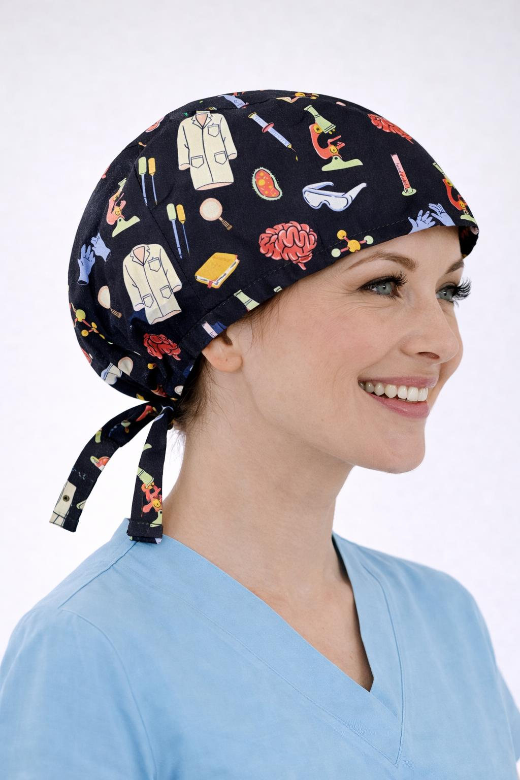 Cerrahi Bone Medikal Doktor Hemşire Hastane Bonesi Unisex -Beyin Desen