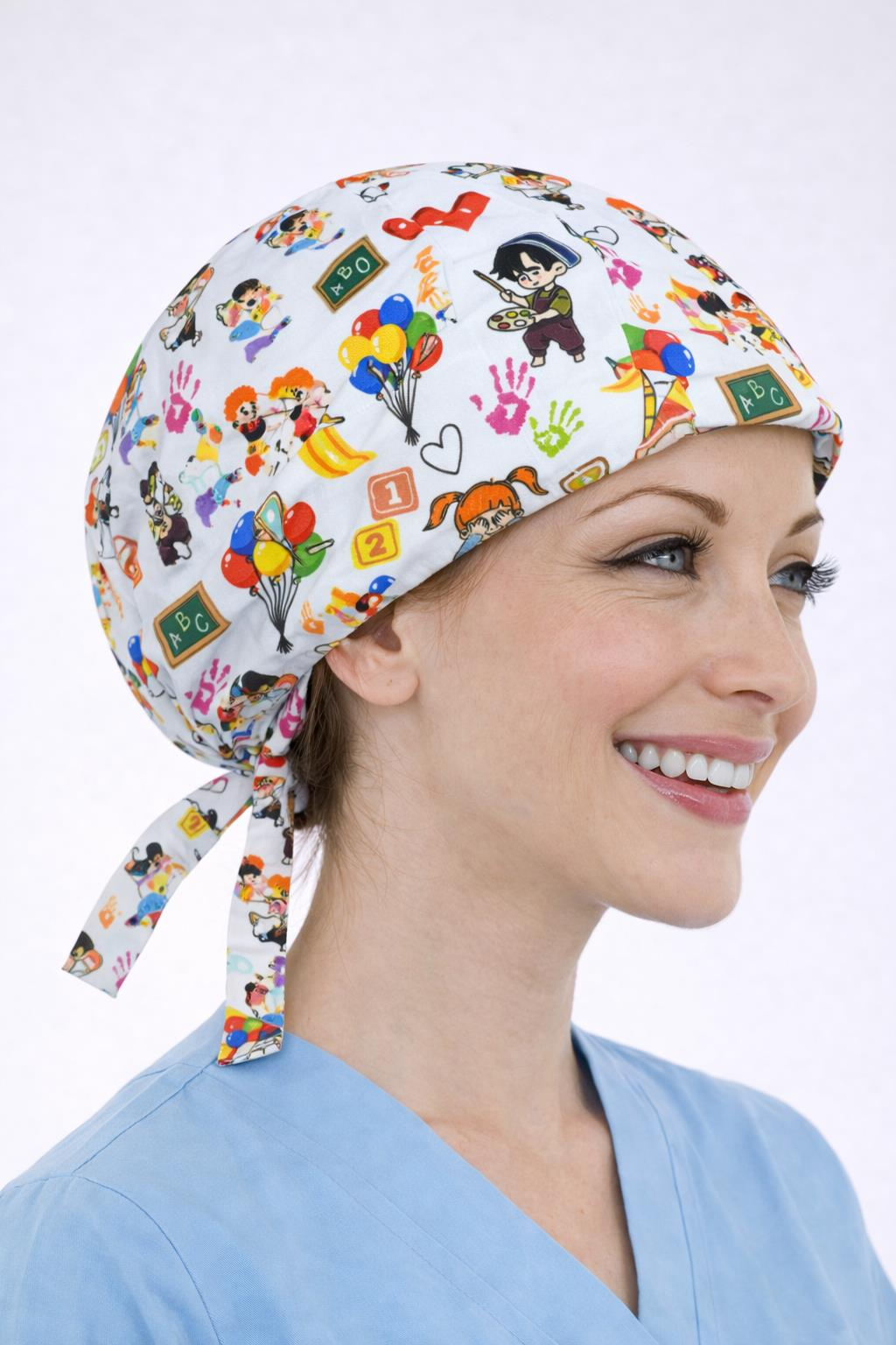 Cerrahi Bone Medikal Doktor Hemşire Hastane Bonesi Unisex - Anaokulu Desen