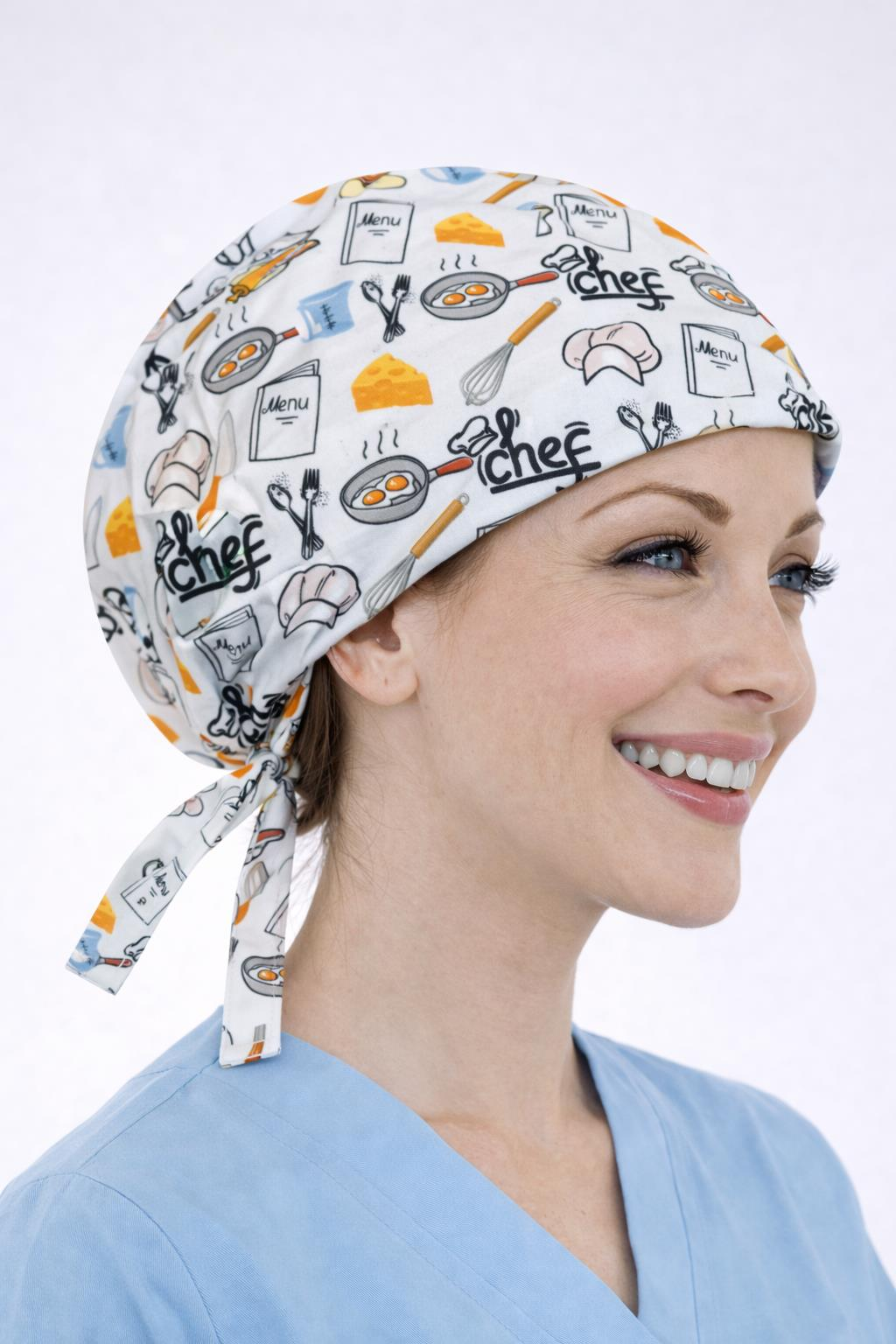 Cerrahi Bone Medikal Doktor Hemşire Hastane Bonesi Unisex -Mutfak2 Desen