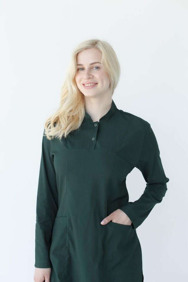 Kadın Likralı Tesettür Cerrahi Hemşire Doktor Takım Avcı Yeşili