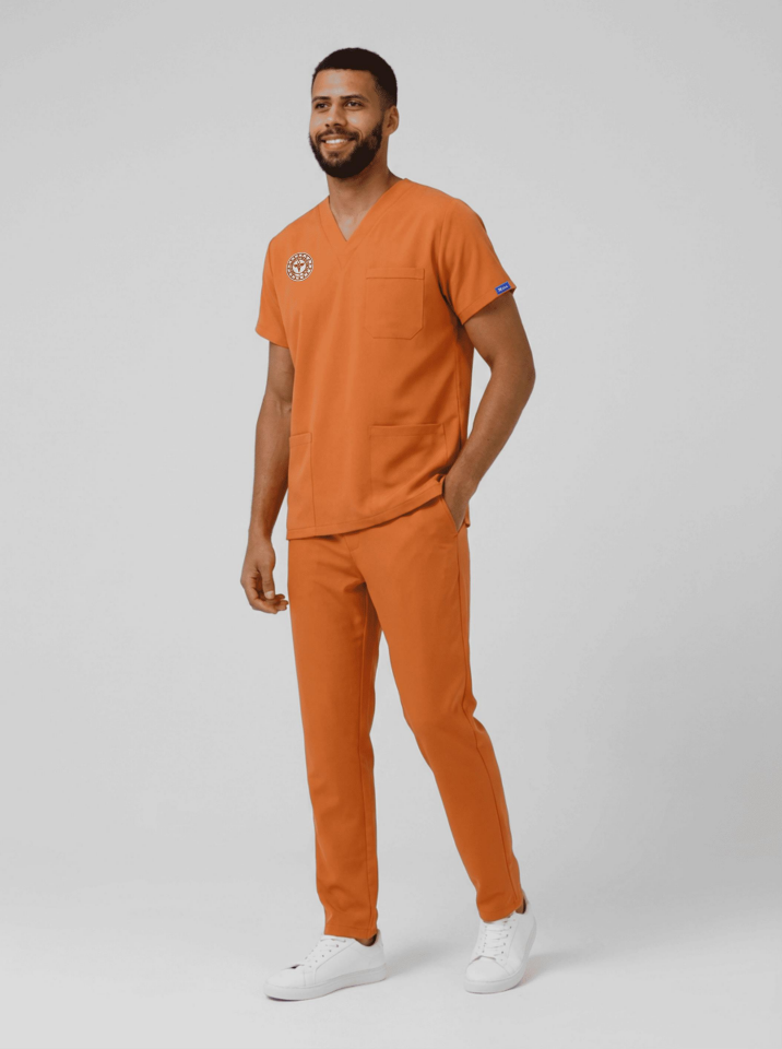 Klinik Destek Forması | Yönetmeliğe Uygun Orange Ochre (Turuncu) Üniformalar Unisex